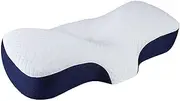 zhuolan Cervical Neck Pillow, Memory Foam Pillows for Sleeping, Side Sleeper Pillow, Cervical Pillow for Neck and Shoulder Pain, Ergonomic Contour Pillow, Orthopedic Pillow Neck Support（Navy Blue）