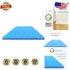 Hospital-Grade Egg Crate Foam Mattress Pad - Full Size Pressure Relief Solution