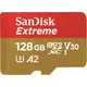 SanDisk Extreme microSDXC 128GB, V30, U3, C10, A2, UHS-I, 190MB/s R, 90MB/s W 記憶卡