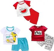 [LOFN] Stylish Printed Kids Clothing Set Pack of 3