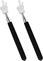 2 Pcs Telescopic Teacher Pointer Stick, Retractable Hand Finger Pointer for Classroom, Small Extendable Pointer Tool for Kindergarten Elementary School Teachers, Teaching Supplies for Lessons