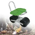 Garden Trolley Rolling Seat Garden Chair 360 Degree Swivel Seat Mobile Backrest