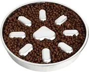 Slow Feeding Dog Bowl, Puzzle Slow Feed Dog Bowl, Stainless Steel Non Slip Anti Choking Maze Dishes, Pet Supplies Food Containers Bloat Stop for All Breeds