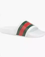 BNIB GUCCI Men’s Rubber Slides White '72 Sport Slide Size 7