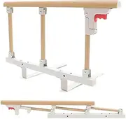 Bed Assist Rail, Adjustable Down Hand Safety Rails, Foldable Wooden Grain Rail, Bed Rail Side Protection, Bed Rails for Elderly Adults Safety (Wood, 67 * 40 CM)