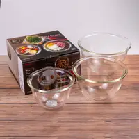 在飛比找松果購物優惠-【日本HARIO】耐熱玻璃調理碗3入組(微波爐/烤箱可用) 