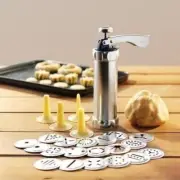 Domestic Cookie Press Kit Stainless Steel Cookie Press Making Gun Biscuits Cake