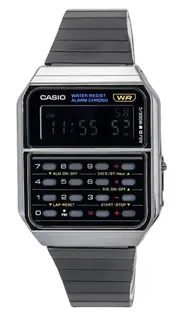 Casio Vintage Digital Alarm Chrono Calculator S-Steel CA-500WEGG-1B Mens Watch