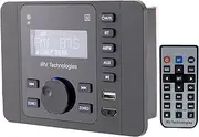 Car Stereo with Bluetooth,iRV Technology iRV36 Wireless RV Radio,Supports HDMI in&Out,APP,Digital Stereo Sound,A&FM,Clock,NFC,USB 5V Charging,2 Zones Wall Mount Car Audio Receiver