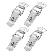 4Pcs Stainless Steel Spring Loaded Toggle Latch with Hole 2.7 Inch, Silver Tone