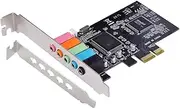 Optimal Shop PCIe Sound Card for PC Windows,5.1 Internal Sound Card with Low Profile Bracket, 3D Stereo PCI-e Audio Card,CMI8738 Chip 32/64 Bit for Windows 7