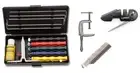 Lansky Deluxe Knife Sharpening System + C-Clamp Mount + Medium Serrated Hone ...