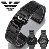 在飛比找蝦皮購物優惠-㊣【送工具】適配阿*瑪*尼表帶鋼帶手表鏈男黑色AR60008