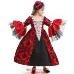 萬聖節維多利亞時期服裝女童西班牙洛麗塔公主裙復古宮廷禮服裙派對小物優品暢銷