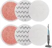 3897A Steam Mop Pads for Bissell SpinWave SmartSteam Scrubbing Steam Mop - Replacement Rotating Mop Head Fit 3897A 3712 3712W, Model No 1641112 (2+2+2