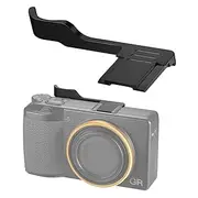 K&F Concept Thumb Grip with Hot Shoe Cover for Ricoh GR II GR III GR IIIx GR IIIx HDF GR3x HDF, with 2 Pack Ultra Clear Tempered Screen Protector