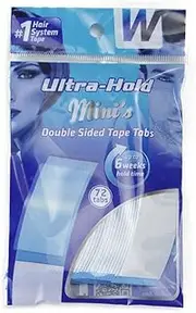 Tabs Tape Walker Tape 72 Tabs Minis Adhesive Walker Tape Double-Sided Tape Strips for Lace Wigs & Toupees (WKR-UHT-M)