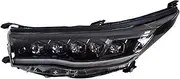 Car Lights ，Compatible With Toyota Highlander 2015-2017 Highlight LED Headlight Dynamic Projector 5 Lens Front Signal Lamp Accessories