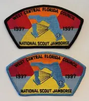 Set of 1997 Jamboree - West Central Florida JSP CSP patches; mint