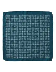 [Dom Bagnato] Foulard Silk Pochette Pocket Square in Teal