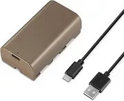 NEEWER NP-F550 3500mAh Replacement Battery, 2.9Hrs Full Charge Time with USB Type C Port/Cable, Rechargeable Camera Camcorder Video Light Monitor Battery for Sony NP-F550 F750 F950 F970