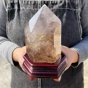 ALL 3.88LB Natural Smoky Quartz Obelisk Crystal Wand Point Healing G5261