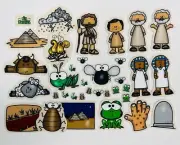 10 Plagues Moses Bible Felt Figures For Flannel Board Stories Old Testament NEW