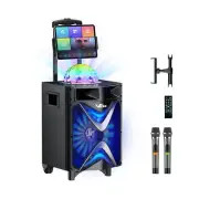 VeGue Karaoke Machine for Adults & Kids, Bluetooth Speaker PA System with 2 W...
