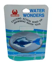 VTG 1980s WATER WONDERS PLASTIC WIND-UP DOLPHIN SWIMMING TOY By HALES / TOMY NOS