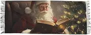 [XYMZR] Women’s Scarf Santa Christmas Tree Book Soft Warm Long Scarves Shawl Wrap for Winter Autumn Spring Travel Office Home, Multi-colored