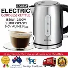 Small Compact Electric Kettle Cordless Stainless Steel Student Caravan Kitchen