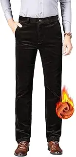 [Wemaliyzd] Men Casual Corduroy Work Cargo Pants Elastic Waist Suit Trousers