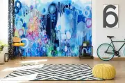 3D Blue Bubble A703 Wallpaper Wall Mural Self-adhesive Misako Chida Amy