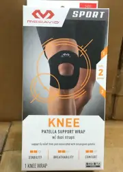 McDavid Sport Knee Compression Sleeve W/ Open Patella Large/XL Level 2 Black