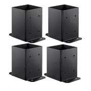 4×4 Post Base 4pcs Heavy Duty Post Bracket Powder-Coated Post Anchor Matte