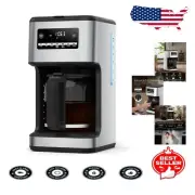 14-Cup Programmable Coffee Maker with Stainless Steel Design & Anti-Drip Feature
