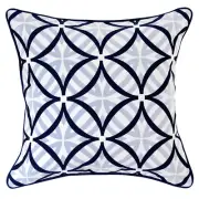 Coolum Marine Outdoor Cushion Cover with Navy Piping