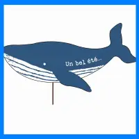 在飛比找松果購物優惠-地中海風海洋系列鯨魚花插 花盆地插花園裝飾品戶外鐵插牌 (6