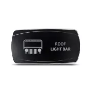 Rocker Switch for Jeep Roof Light Bar Symbol â Horizontal - Green LED