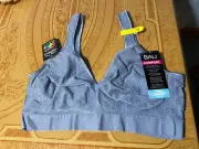 Women's Comfort Revolution Flex-Fit Wirefree Bra- 3848- Blue Grey- Medium