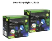 Solar Party Light Revolving LED Kaleidoscope Multi Colour Effect - 2 Pack
