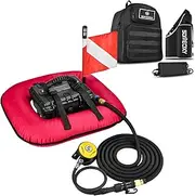 Portable Electric Diving Ventilator Rechargeable Scuba Diving Tank with Travel Backpack for Diving Red