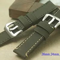 在飛比找PChome24h購物優惠-Panerai 沛納海.軍錶.運動錶- 復古仿舊款錶帶 ( 
