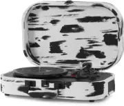 Crosley Discovery Portable Turntable in Black and White with Bluetooth