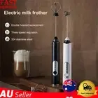Electric Milk Frother,Rechargeable Handheld Electric Milk Frother with 2 Heads