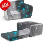 Kids Convertible Sofa Bed Lounger Glow in Dark Washable Cover