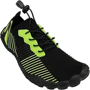 [SOLA] Unisex's Active Shoe, Black/Lime, 45