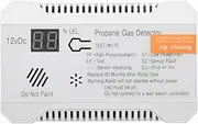 Aswalling Propane Detector 12V LPG Natural Gas Sensor Leak Alarm 85DB Siren for Car RV Home Digital Propane Tester Meter(White)