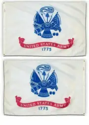 2x3 U.S. Army Crest White 2 Faced DOUBLE SIDED 2-ply Wind Resistant Flag 2x3ft