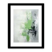 Abstract Green Grey Framed Art Framed print Art Poster